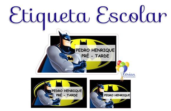 Etiqueta Escolar Batman- Kit 1