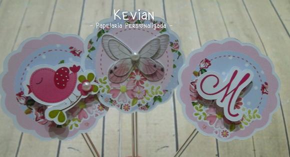 25 Topper para Docinho Jardim Encantado