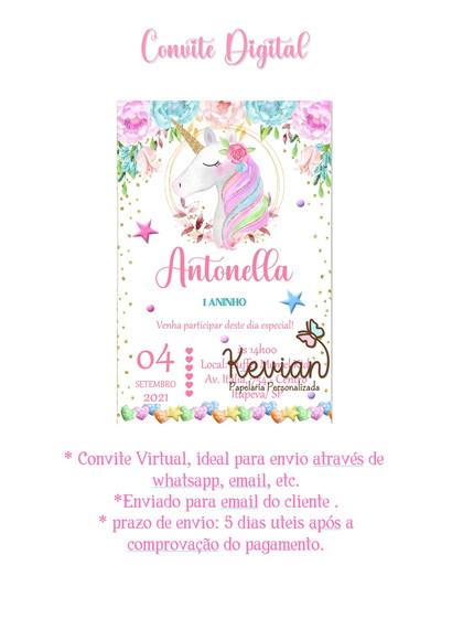 Convite Digital Unicórnio