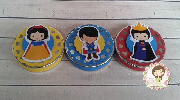 20 Latinha Scrap Branca de Neve