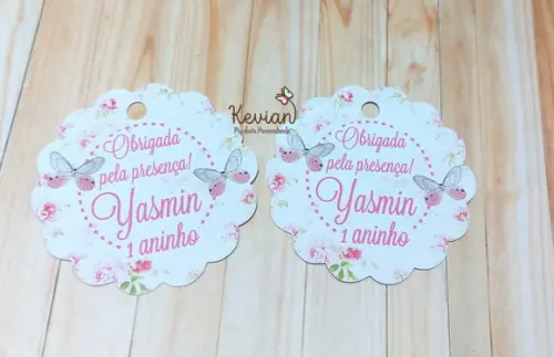 150 Tag Agradecimento Jardim Borboletas