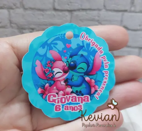 30 Tag Agradecimento Stitch