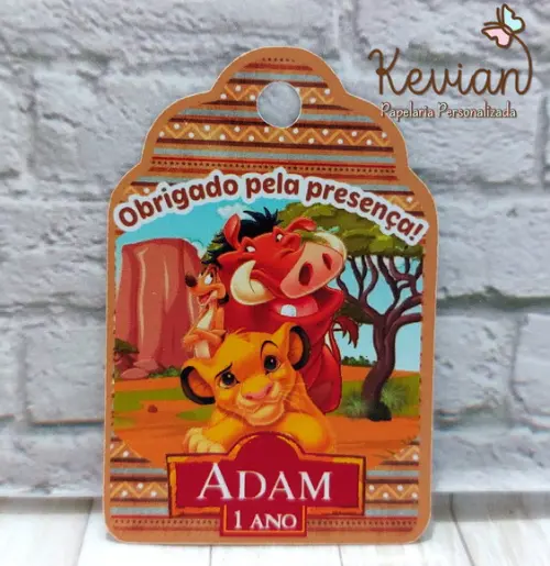 30 Tag Agradecimento Rei Leão