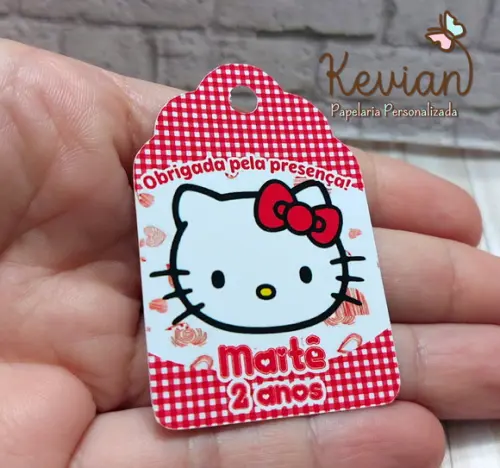 50 Tag Agradecimento Hello Kitty