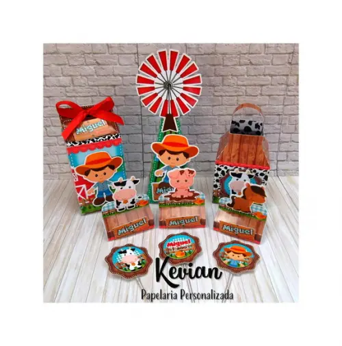 Kit Festa Fazendinha Menino 100 Ítens