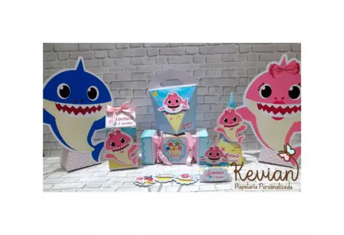 Kit Festa Baby Shark Rosa