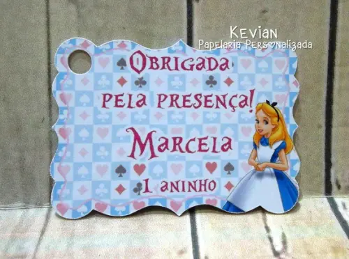 100 Tag Agradecimento Alice no País das Maravilhas