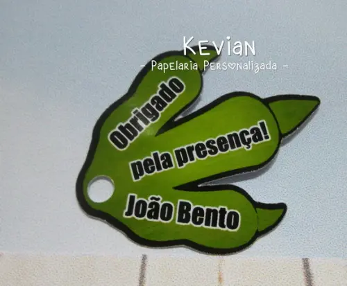 100 Tag Lembrancinha Agradecimento Pata Dinossauro