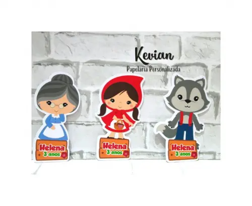 Aplique Tag Tubete Chapeuzinho Vermelho