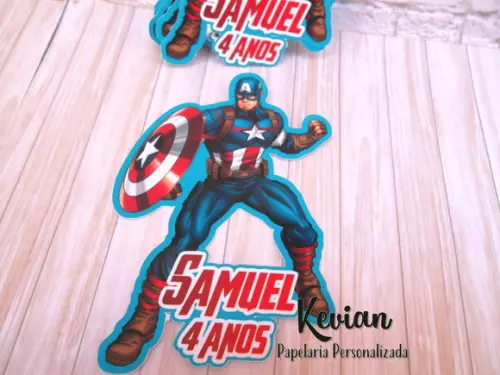 Aplique Tubete Capitão America