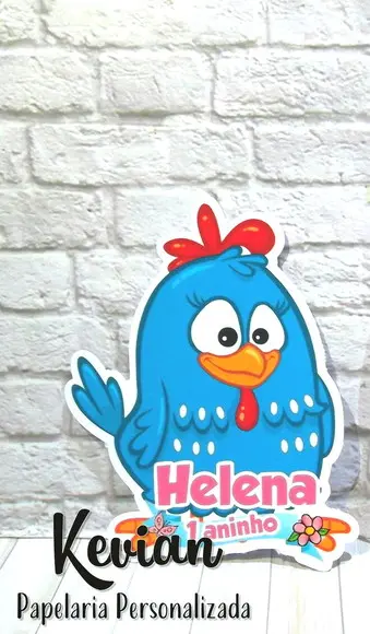 Aplique Tag Galinha Pintadinha