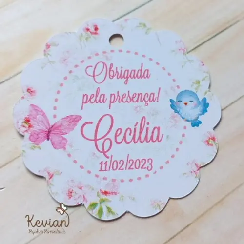 100 Tag Agradecimento Jardim Encantado