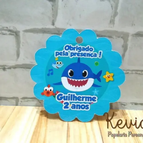 100 Tag Agradecimento Baby Shark