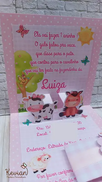 Convite Fazendinha Menina