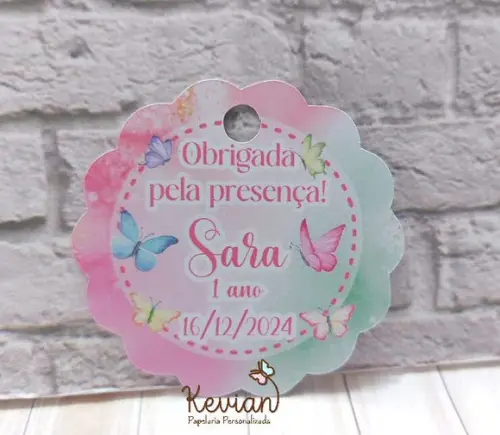 50 Tag Agradecimento Borboletas