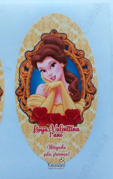Adesivo Tubete Princesa Bela