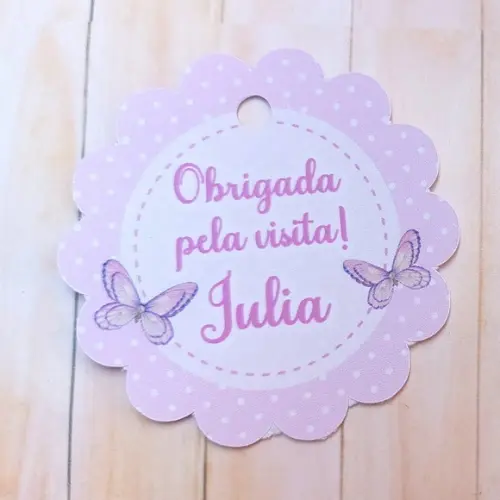 100 Tag Maternidade Jardim Borboletas 4cm