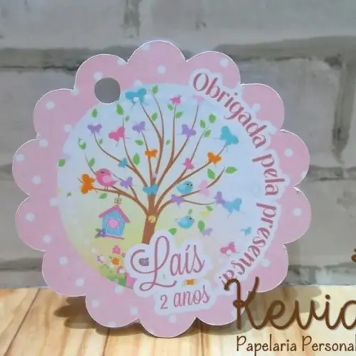 45 Tag Agradecimento Jardim