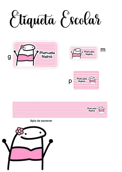 Etiqueta Escolar Flork - Kit 3