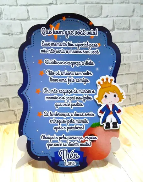 Recado de Mesa Pequeno Príncipe