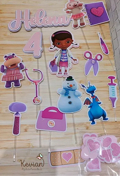 Topo de Bolo Doutora Brinquedos