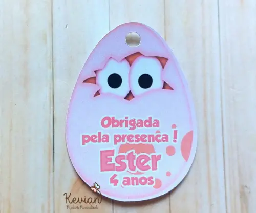 30 Tag Agradecimento Dinossauro Menina