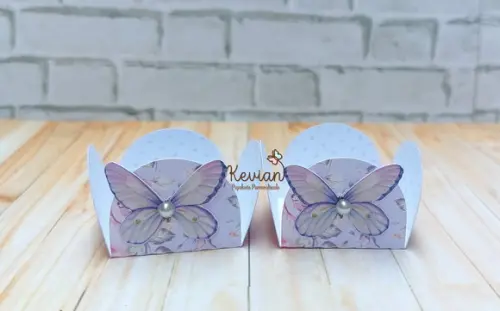 100 Forminha Docinho Borboleta Lilás