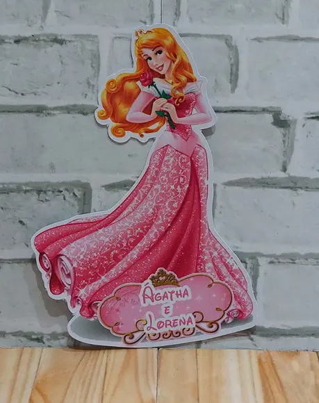 Aplique Tubete Princesa Aurora Bela Adormecida