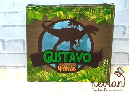 Adesivo para Sacolinha Dinossauro Jurassic