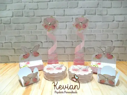 Kit Festa Jardim com Aplique Borboletas 100 Ítens