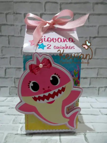 Caixa Milk Baby Shark Rosa