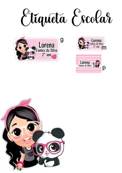Etiqueta Escolar Luluca - Kit 2