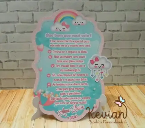 Recado de Mesa Chuva de Amor