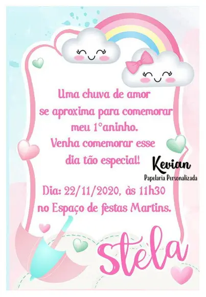 Convite Digital Chuva de amor