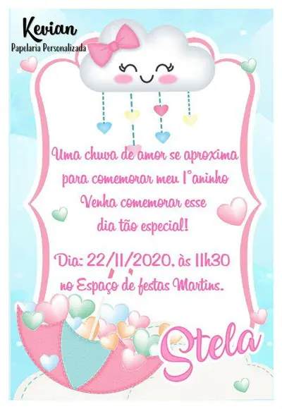 Convite Digital Chuva de amor