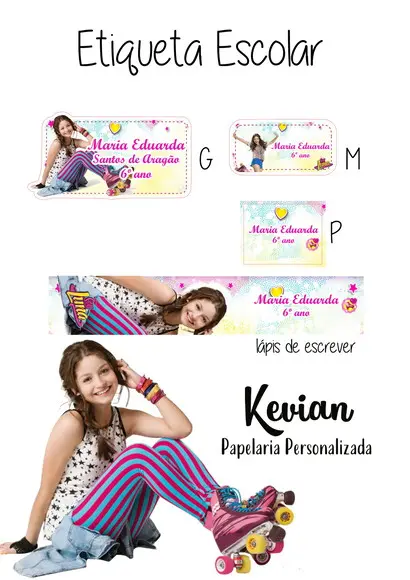 Etiqueta Escolar Soy Luna - Kit 3