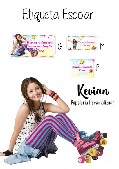 Etiqueta Escolar Soy Luna - Kit 1