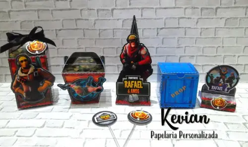 Kit Festa Fortnite 60 Ítens + Brinde