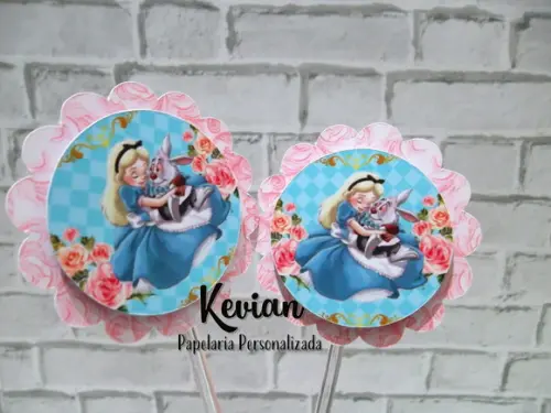 25 Topper Docinho Alice no Pais das Maravilhas