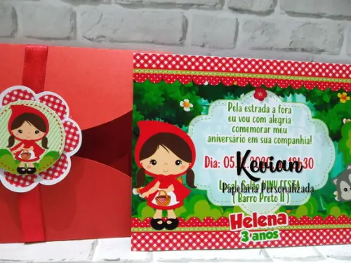 Convite Chapeuzinho Vermelho