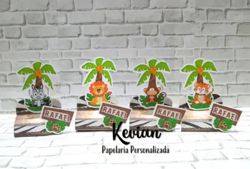 Caixinha dois chocolates B I S - Tema Safari