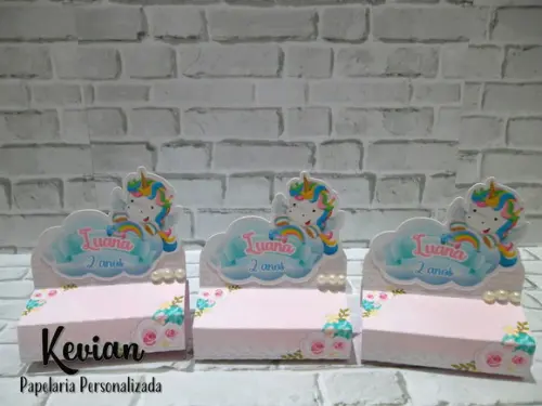Caixinha dois chocolates Unicórnio