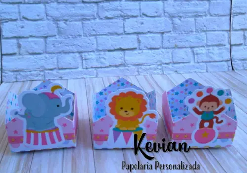 50 Forminha Docinho Circo Rosa