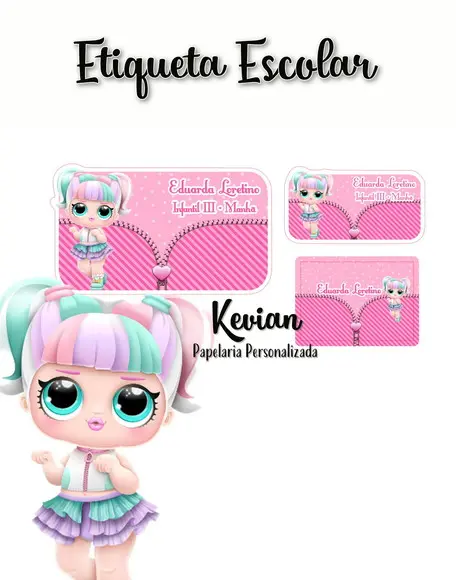 Etiqueta Escolar Lol - Kit 1