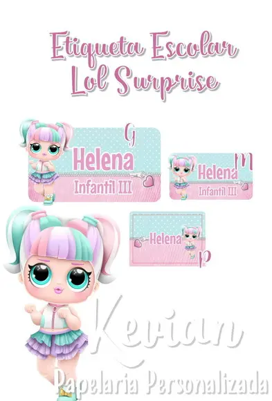 Etiqueta Escolar Lol - Kit 1