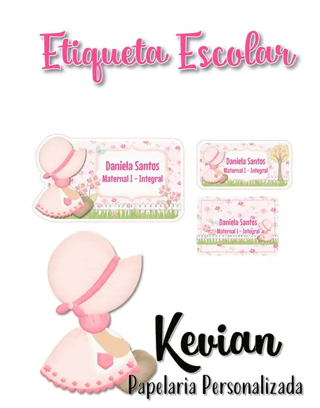 Etiqueta Escolar Jardim Encantado - Kit 1
