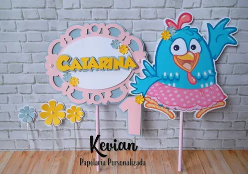 Topo Bolo Scrap Galinha Pintadinha