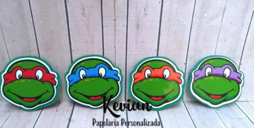 Aplique Alto Relevo Tartarugas Ninja