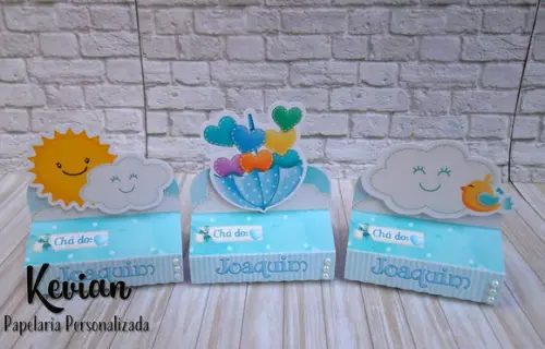 Caixinha Dois Bis Chuva de Amor Azul