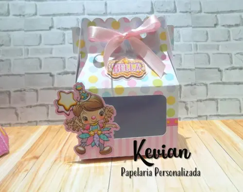 Caixinha com Visor Circo Rosa